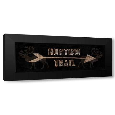 Hunting Trail Black Modern Wood Framed Art Print by Lewis, Sheldon