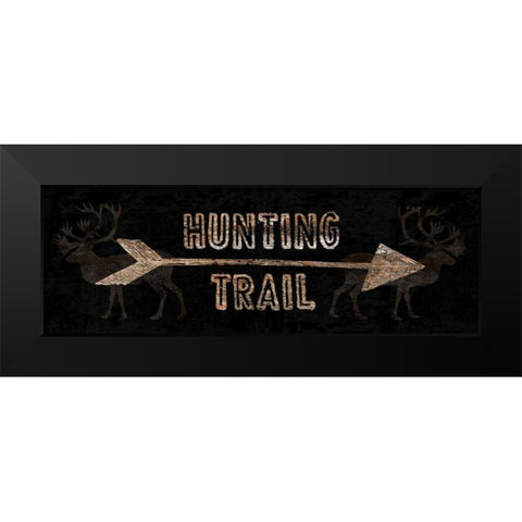 Hunting Trail Black Modern Wood Framed Art Print by Lewis, Sheldon