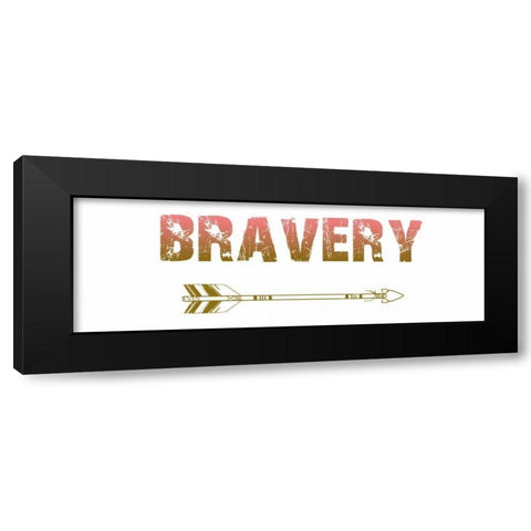 Bravery Black Modern Wood Framed Art Print by Lewis, Sheldon