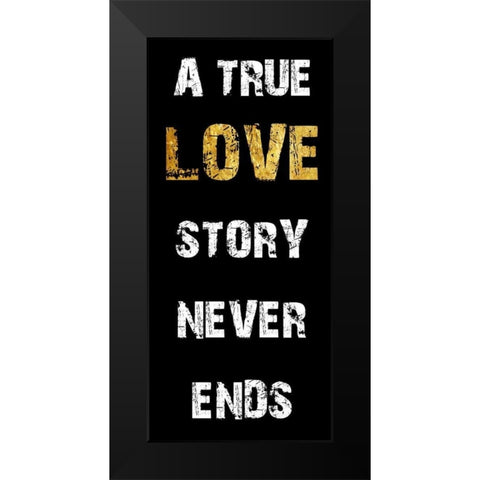 True Love Black Modern Wood Framed Art Print by Lewis, Sheldon