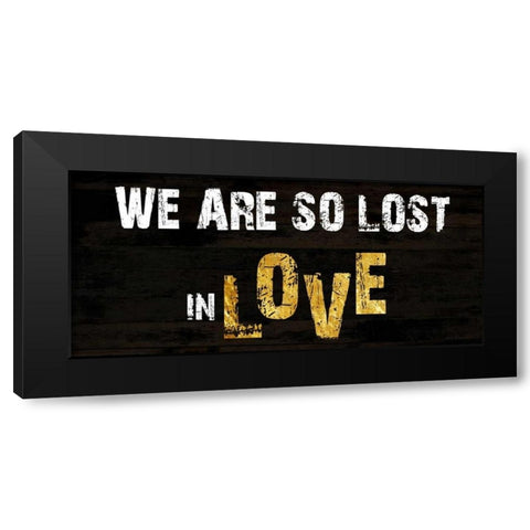 Lost In Love Black Modern Wood Framed Art Print with Double Matting by Lewis, Sheldon