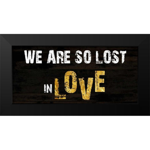 Lost In Love Black Modern Wood Framed Art Print by Lewis, Sheldon