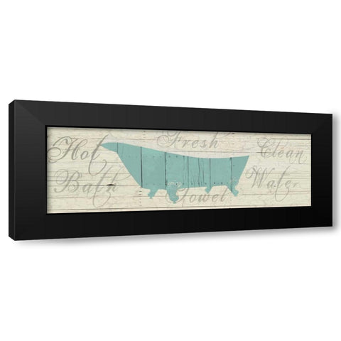 Bath  Basics 1 Black Modern Wood Framed Art Print by Lewis, Sheldon