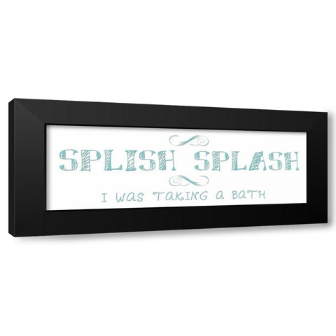 Splish Splash Black Modern Wood Framed Art Print with Double Matting by Lewis, Sheldon