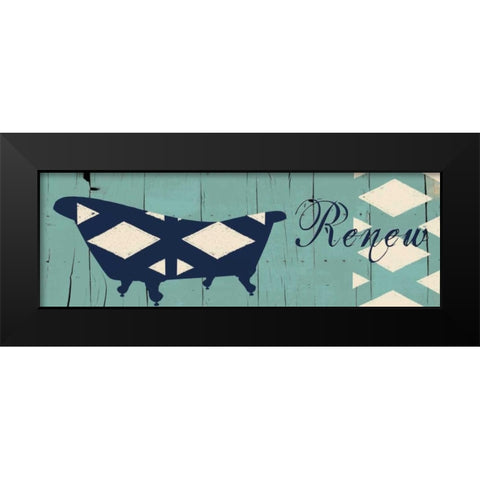 Renew Black Modern Wood Framed Art Print by Lewis, Sheldon