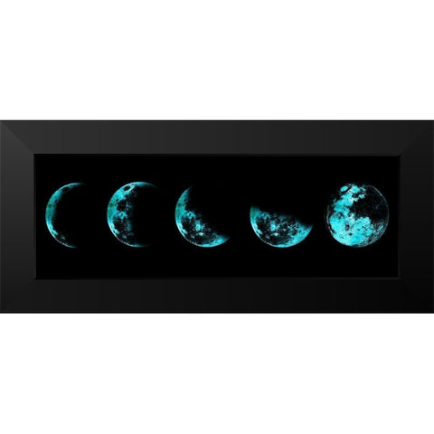 Blue Moon Eclipse Black Modern Wood Framed Art Print by Lewis, Sheldon