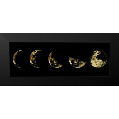 Golden Moon Eclipse Black Modern Wood Framed Art Print by Lewis, Sheldon
