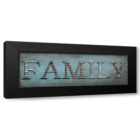 Family Sentiment Black Modern Wood Framed Art Print with Double Matting by Lewis, Sheldon