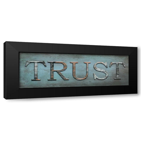 Trust Sentiment Black Modern Wood Framed Art Print with Double Matting by Lewis, Sheldon