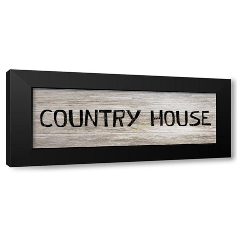 Country House Black Modern Wood Framed Art Print with Double Matting by Lewis, Sheldon