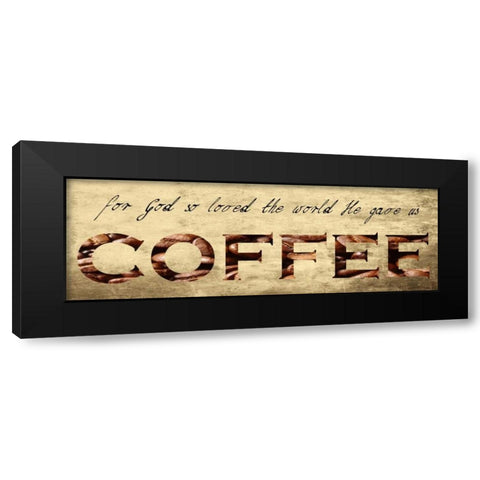 Coffee Love Black Modern Wood Framed Art Print with Double Matting by Lewis, Sheldon