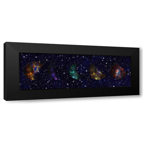 Hello From The Stars Black Modern Wood Framed Art Print by Lewis, Sheldon