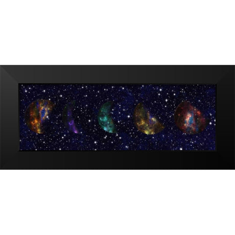 Hello From The Stars Black Modern Wood Framed Art Print by Lewis, Sheldon