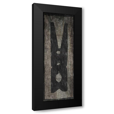Retro Laundry Pin Black Modern Wood Framed Art Print with Double Matting by Lewis, Sheldon