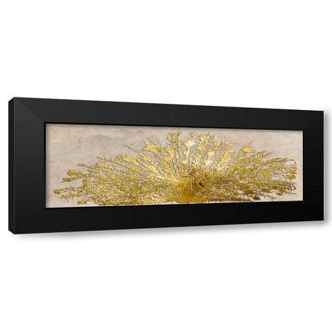 Ivory Coast Peacock Black Modern Wood Framed Art Print with Double Matting by Lewis, Sheldon