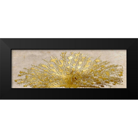 Ivory Coast Peacock Black Modern Wood Framed Art Print by Lewis, Sheldon