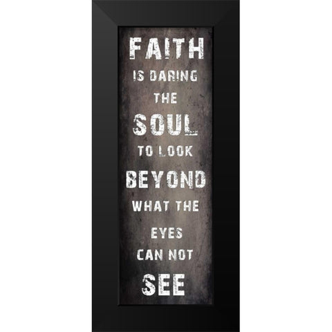 Faith Black Modern Wood Framed Art Print by Lewis, Sheldon
