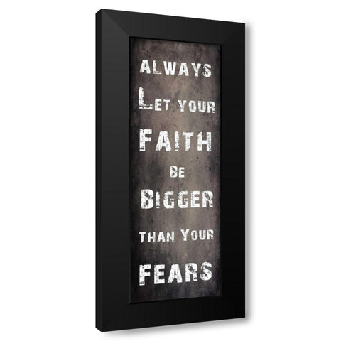 Faith And Fear Black Modern Wood Framed Art Print with Double Matting by Lewis, Sheldon