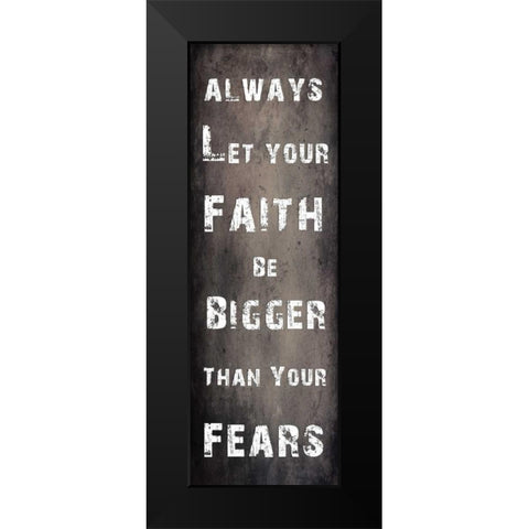 Faith And Fear Black Modern Wood Framed Art Print by Lewis, Sheldon
