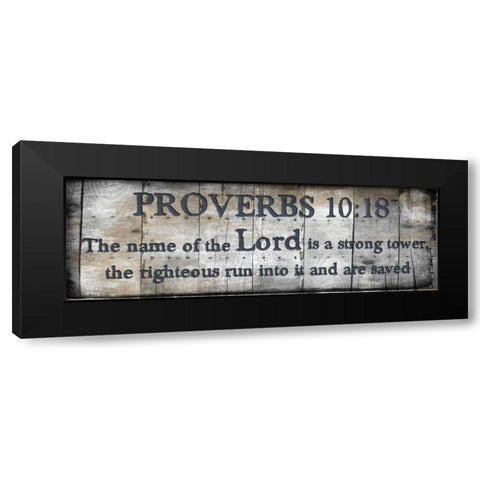 The Name of The Lord Black Modern Wood Framed Art Print by Lewis, Sheldon