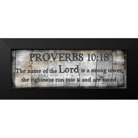 The Name of The Lord Black Modern Wood Framed Art Print by Lewis, Sheldon