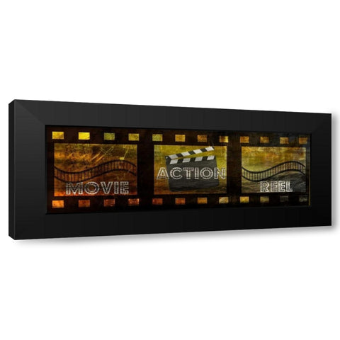 Action Movie Black Modern Wood Framed Art Print with Double Matting by Lewis, Sheldon