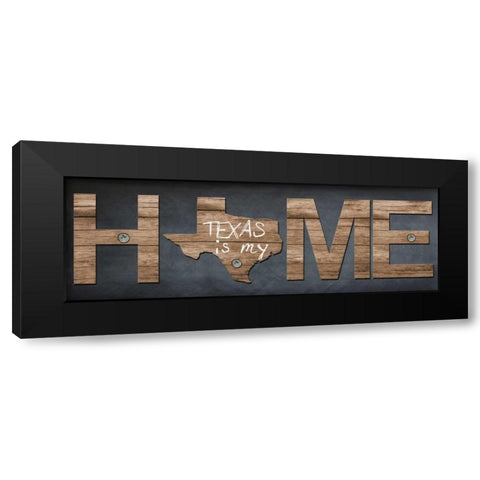 My Home Texas Black Modern Wood Framed Art Print by Lewis, Sheldon
