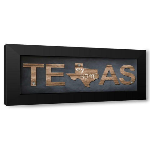 Texas My Home Black Modern Wood Framed Art Print by Lewis, Sheldon