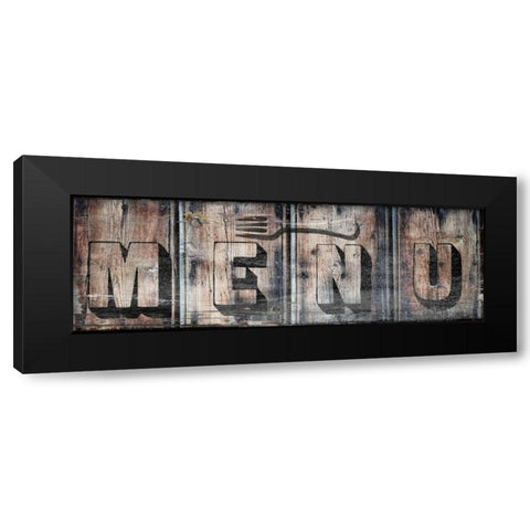 Menu Black Modern Wood Framed Art Print with Double Matting by Lewis, Sheldon