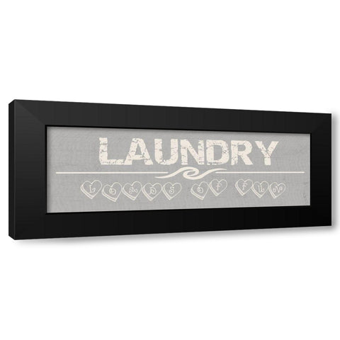 Laundry Room Black Modern Wood Framed Art Print with Double Matting by Lewis, Sheldon