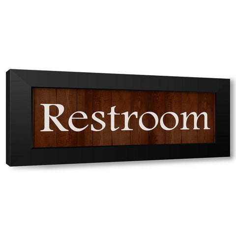 Restroom Black Modern Wood Framed Art Print by Lewis, Sheldon