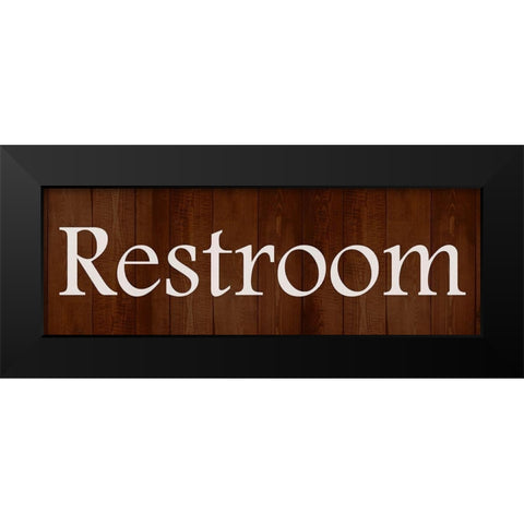 Restroom Black Modern Wood Framed Art Print by Lewis, Sheldon