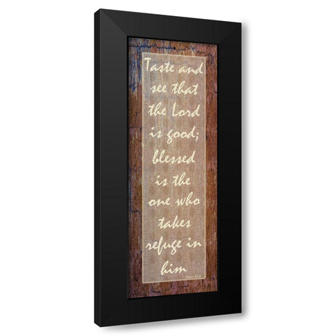 Refuge In The Lord Black Modern Wood Framed Art Print by Lewis, Sheldon