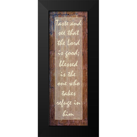 Refuge In The Lord Black Modern Wood Framed Art Print by Lewis, Sheldon
