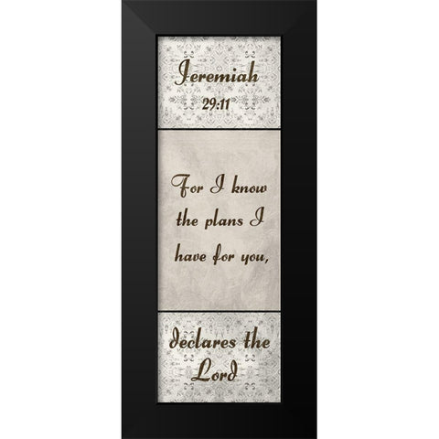 Declares The Lord 1 Black Modern Wood Framed Art Print by Lewis, Sheldon