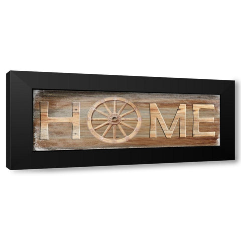 Farm Home Black Modern Wood Framed Art Print with Double Matting by Lewis, Sheldon