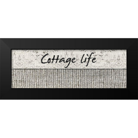 Cottage Life Black Modern Wood Framed Art Print by Lewis, Sheldon