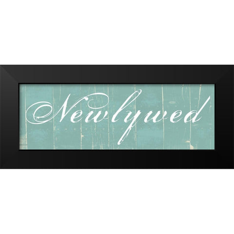 Newlywed Black Modern Wood Framed Art Print by Lewis, Sheldon