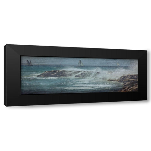 Coastal Drift Wood Black Modern Wood Framed Art Print by Lewis, Sheldon