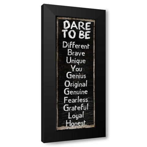 Dare To Be Black Modern Wood Framed Art Print by Lewis, Sheldon