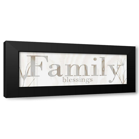 Family Blessings Black Modern Wood Framed Art Print by Lewis, Sheldon