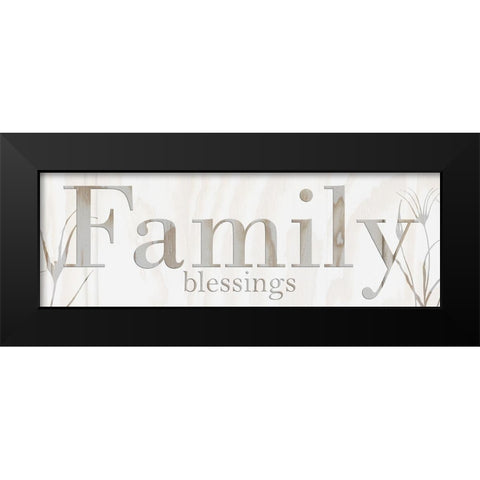 Family Blessings Black Modern Wood Framed Art Print by Lewis, Sheldon
