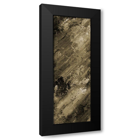 Earthy Abstract Black Modern Wood Framed Art Print by Lewis, Sheldon