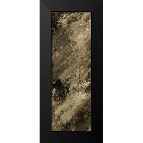 Earthy Abstract Black Modern Wood Framed Art Print by Lewis, Sheldon