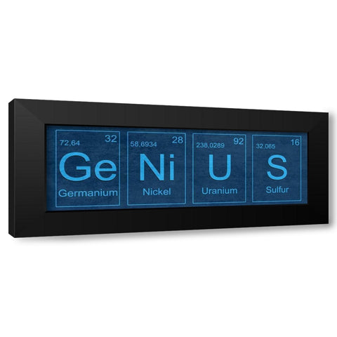 Genius Black Modern Wood Framed Art Print with Double Matting by Lewis, Sheldon