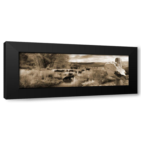 Hurders Black Modern Wood Framed Art Print by Lewis, Sheldon