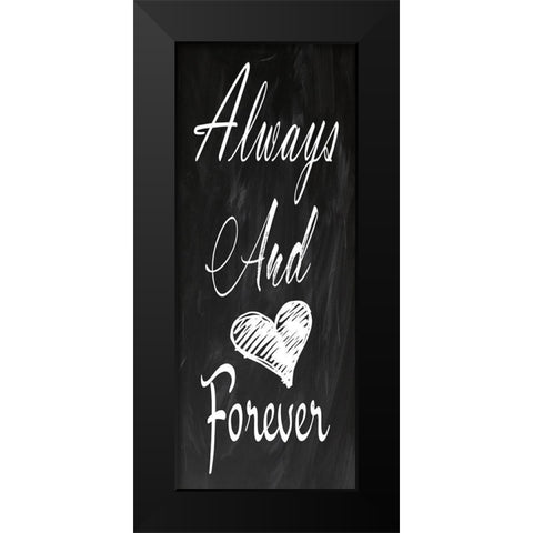 Forever Black Modern Wood Framed Art Print by Lewis, Sheldon
