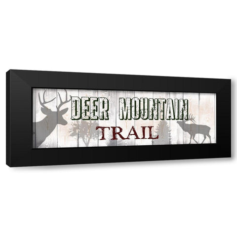 Deer Mountain Trail Black Modern Wood Framed Art Print with Double Matting by Lewis, Sheldon