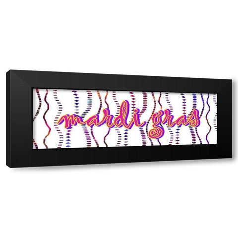 Mardi gras Black Modern Wood Framed Art Print with Double Matting by Lewis, Sheldon