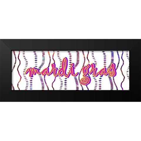 Mardi gras Black Modern Wood Framed Art Print by Lewis, Sheldon